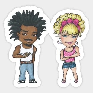 Joy and Crabman Sticker